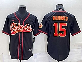 Men's Kansas City Chiefs Patrick Mahomes Black Stitched Cool Base Nike Baseball Jersey,baseball caps,new era cap wholesale,wholesale hats